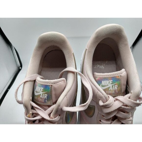 Nike Air Force 1 Low Iridescent Swoosh Sneakers Womens Pink Size 9 - Picture 8 of 9